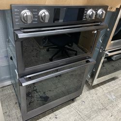 Samsung Black Stainless Microwave Oven Combo 30 Inch