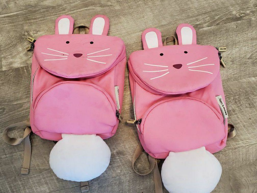 2 Toddler Bunny Backpacks