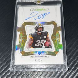 2018 Flawless Jaylen Samuels Gold On Card Auto /25 (RC) #RCS-JS