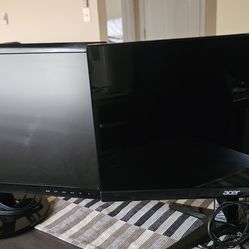 Two 22.1 inch monitors