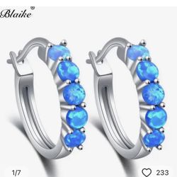 925 Sterling Silver Turquoise, Huggy, Hope Earrings