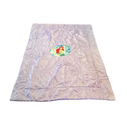 Vintage Disney The Little Mermaid Purple Comforter Blanket AS IS (READ)