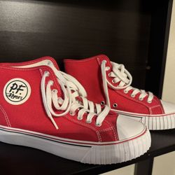 PF Flyers Red High Top Sneakers – NEW – Size 7.5 Men / 9 Women