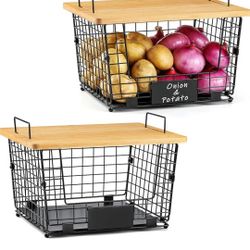 Basket For Kitchen , Set Of 2 Baskets 