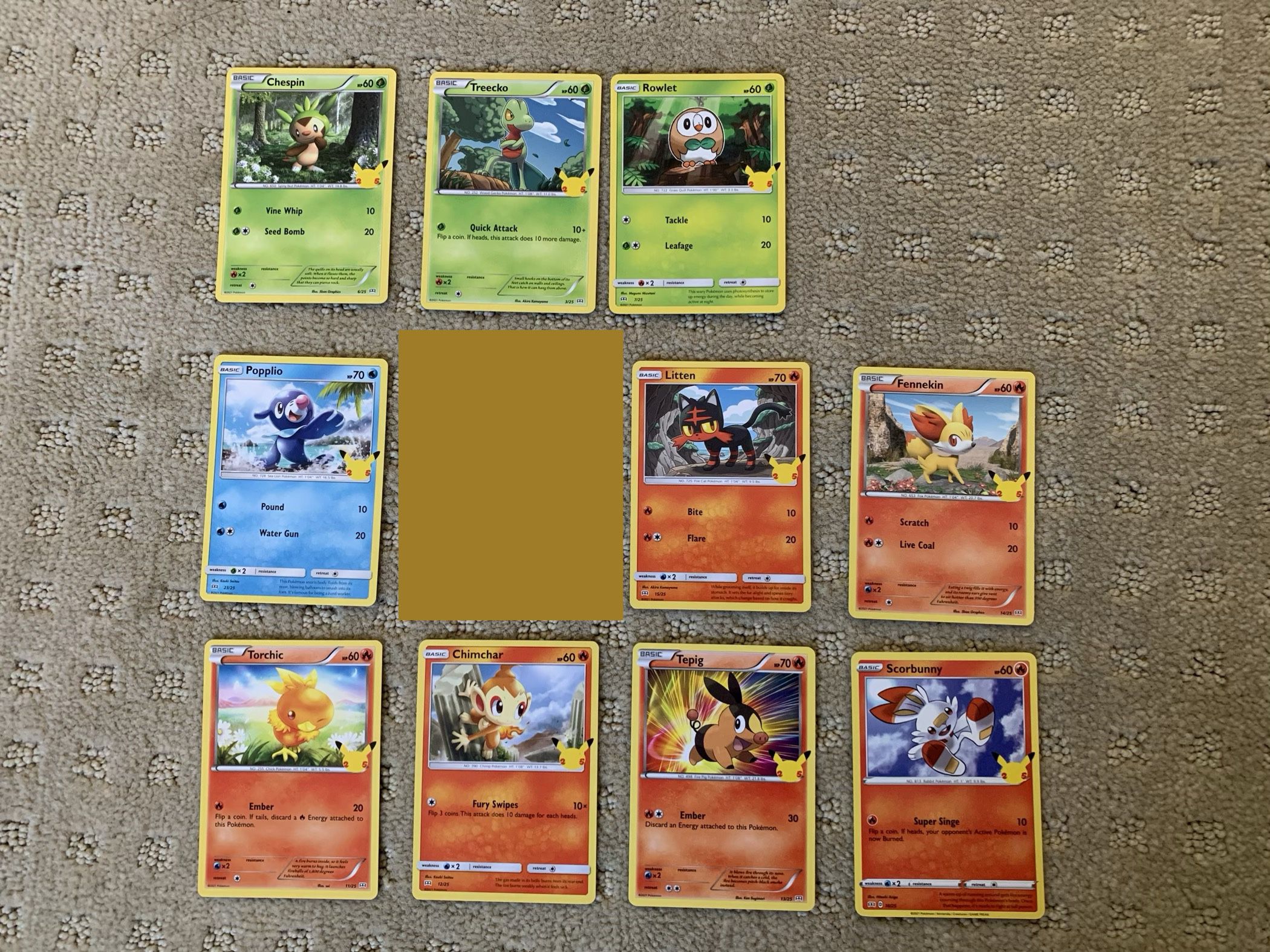 McDonalds x Pokemon - Lot Of 10 Commons Cards - Mint Condition!