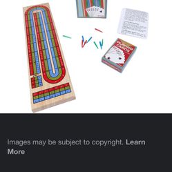 Solid Wood Cribbage New