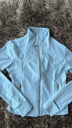 Lululemon Define Jacket Size 8 Light Blue with Gold Hardware