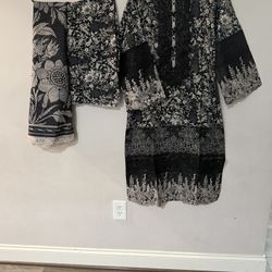 Khaddar 3 Piece Large Size Dress