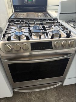 LG 5 burners gas range stainless steel stove