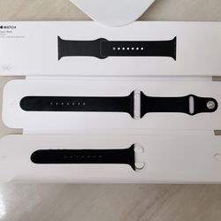 Genuine Apple Watch Sport Band 42mm (S/M New) (M/L Used) OEM 316L SS Pin Black