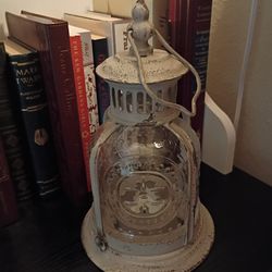 Rustic Hurricane Lamp Candle Holder 