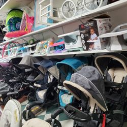 Stroller, Highchair,  Jumper,  Walker, & Diapers 