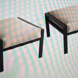 Ottoman with cushions set up to