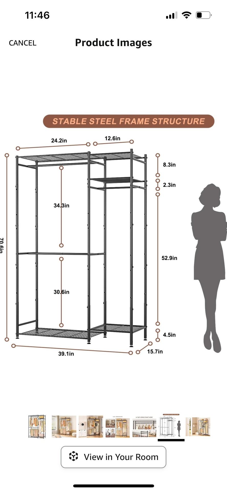 Neprock Wardrobe Organizer (portable)