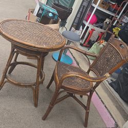 Wicker Table and Chairs
