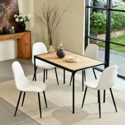 47 in Industrial Style Table W/ Metal Frame, Oak top 