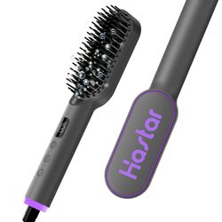 Hair Straightener Brush Hastar Ceramic Ion