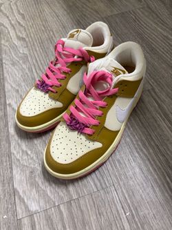 Nike Dunk Low Gold White Sneakers