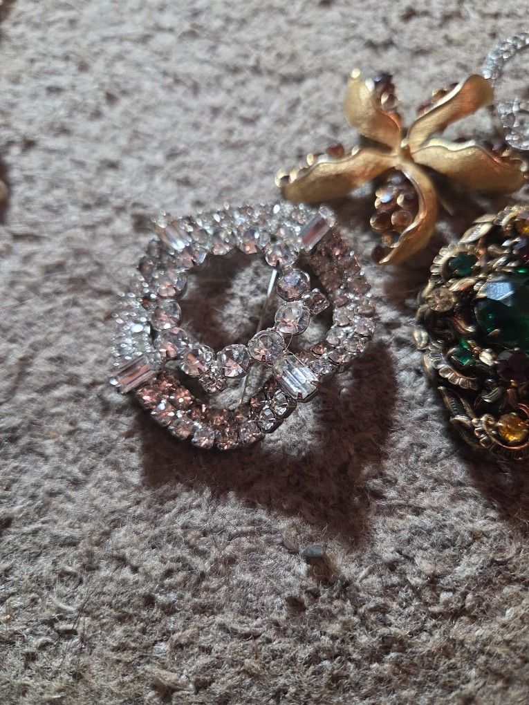 4 vintage Elegant Jewels/G diamond Hairpins