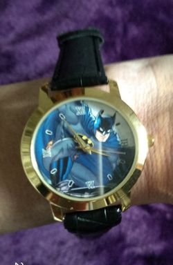 BATMAN WATCH w/Leather Band