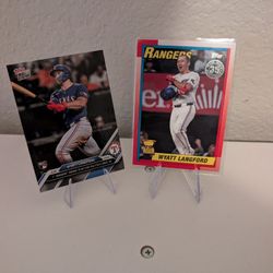 Wyatt Langford Rookie Card Hit For The Cycle Plus Topps Card 