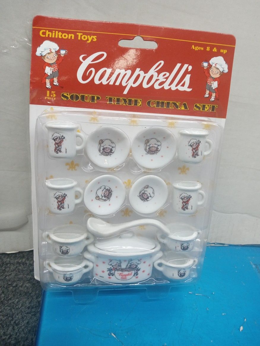 1992 Chilton Toys Campbell's 15 Pc. Soup Time China Set