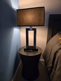 Modern Table Lamp with Open Rectangle Base