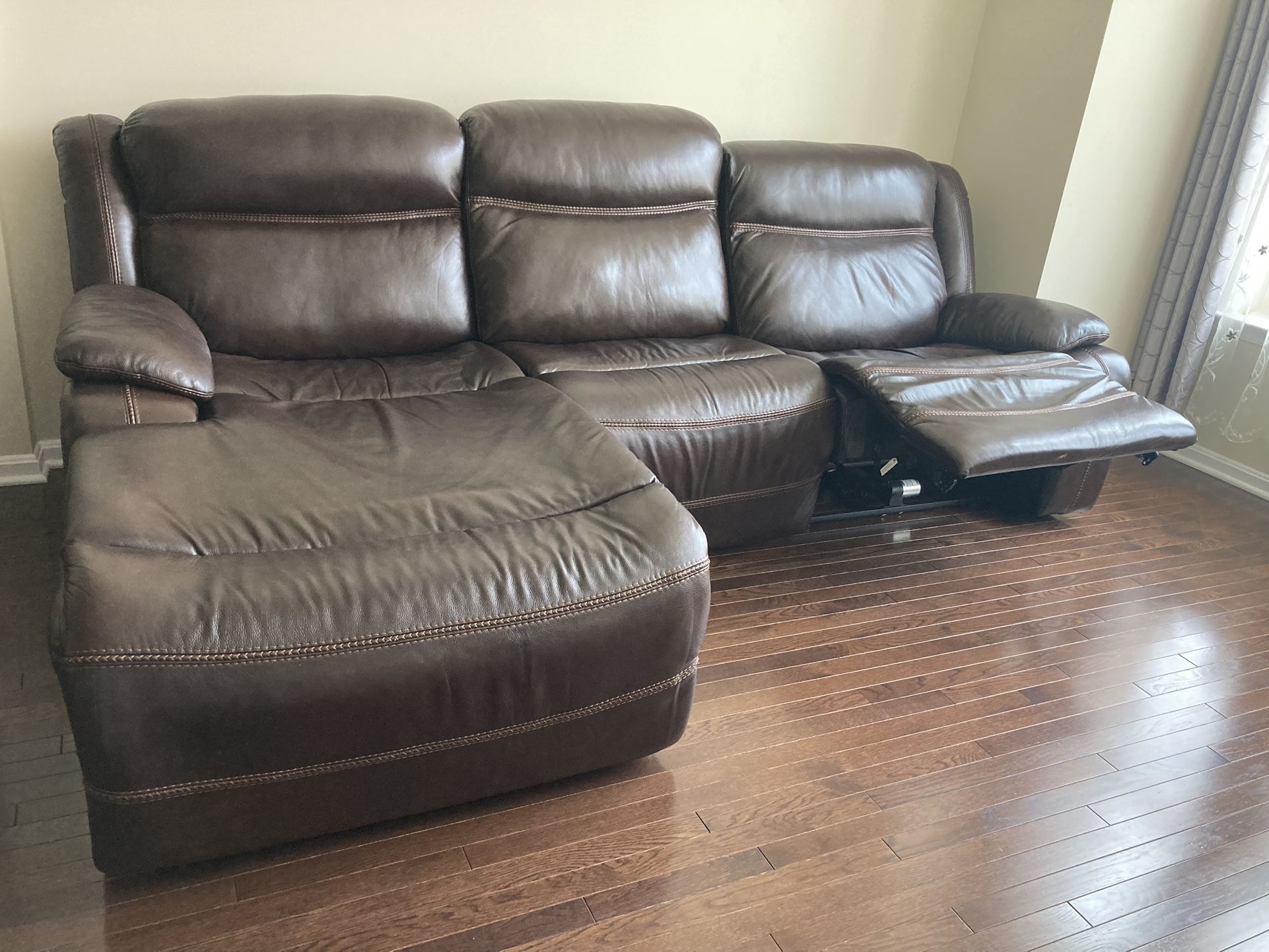 3 Pieces power reclining leather sofa set