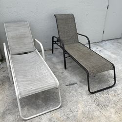 Aluminum Sling Chaise Loungers