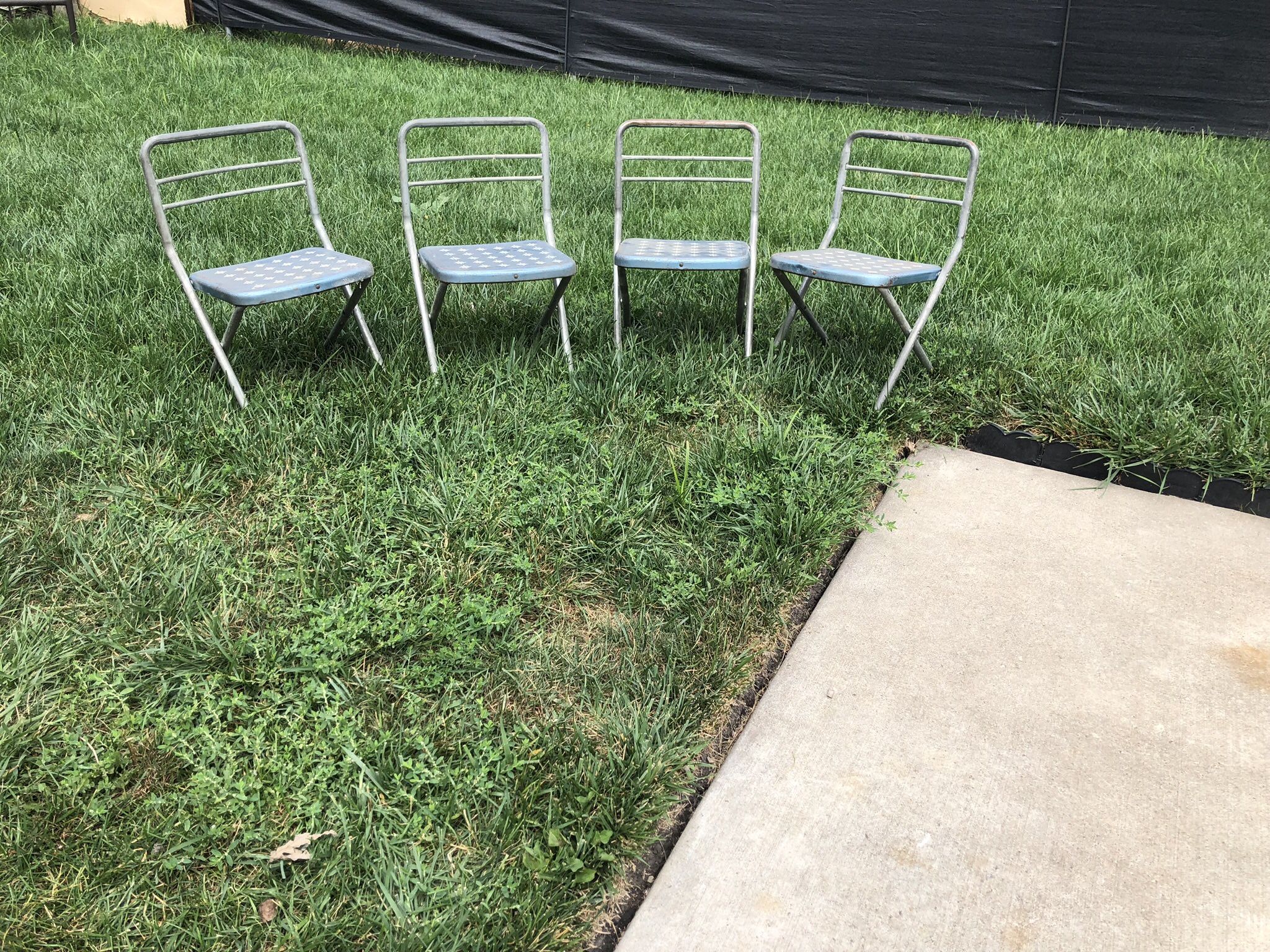4 Metal Toddler Chairs