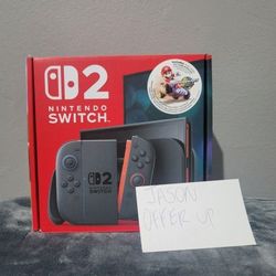Nintendo Switch 2 Console Brand New w/ Mario Kart World Game Bundle NIB Sealed