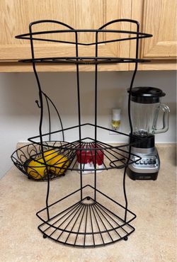 Nice 23” Tall Metal Black Three Tier Storage Stand. See Description and my other items for sale.