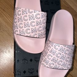 Pink Mcm Slides 