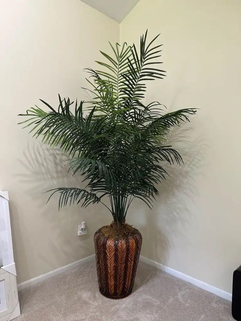 Artificial palm plant In a Decorative Pot