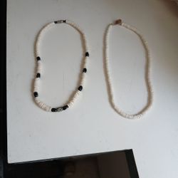 White Corral Necklaces