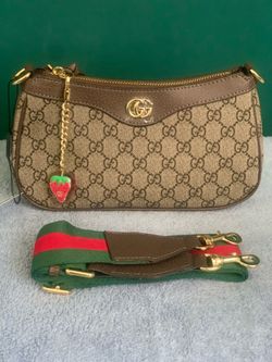 Gucci Small GG Supreme Ophidia with Strawberry Charm
