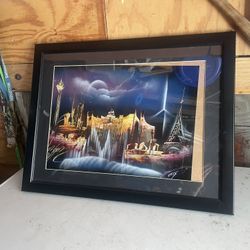 Framed Vegas print, 26.5 by 21.5, $10
