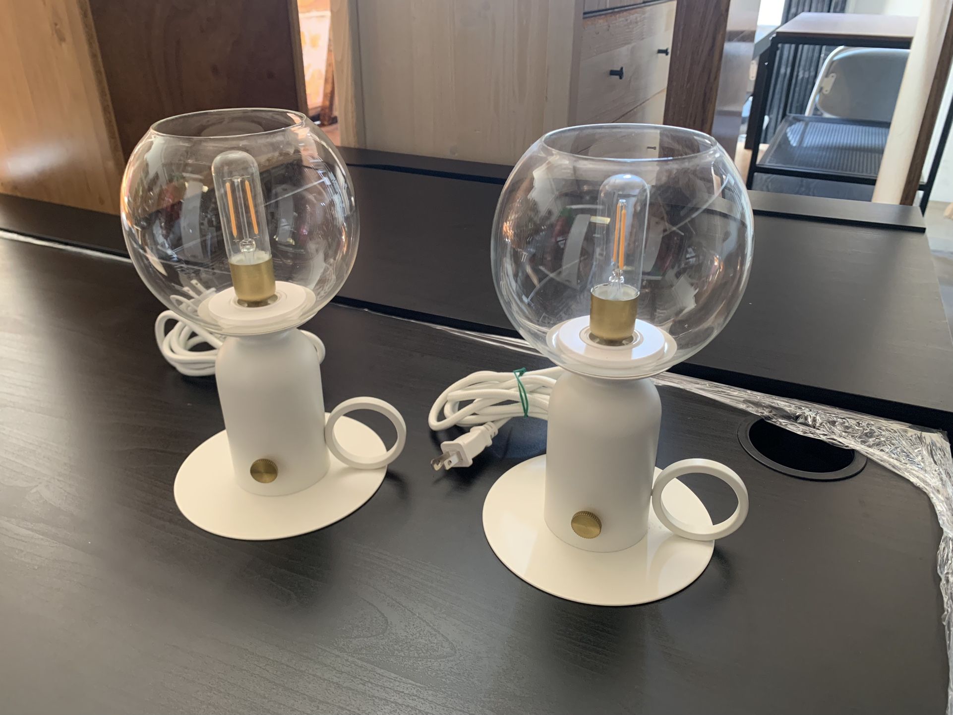 IKEA ASKMULLER Table Lamp with LED Bulb Like New $25 each