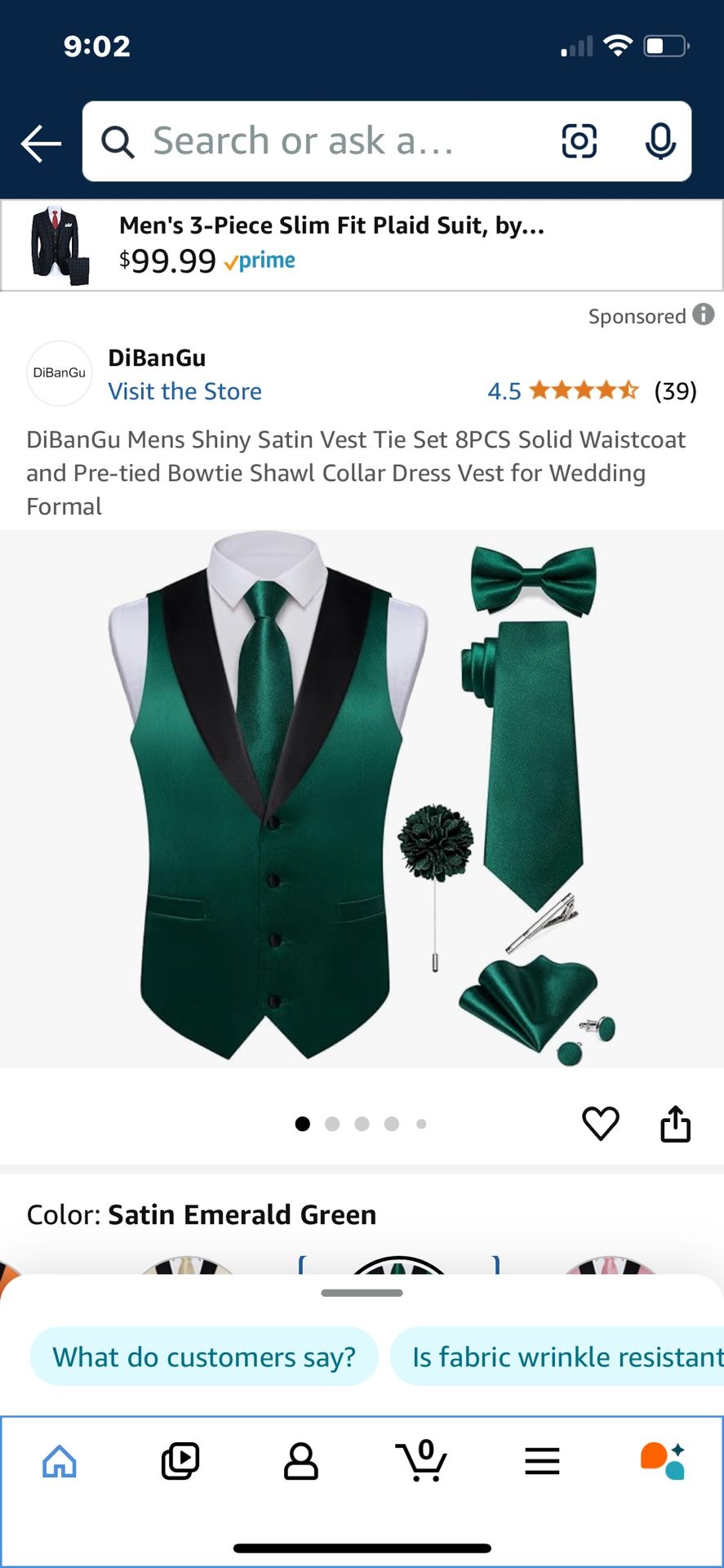 NEW 2 Men’s Formal Vest & Tie Sets