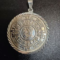 Mayan Pendant Silver 