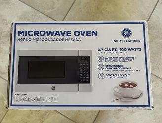 GE - 0.7 Cu. Ft. Compact Microwave - Stainless Steel