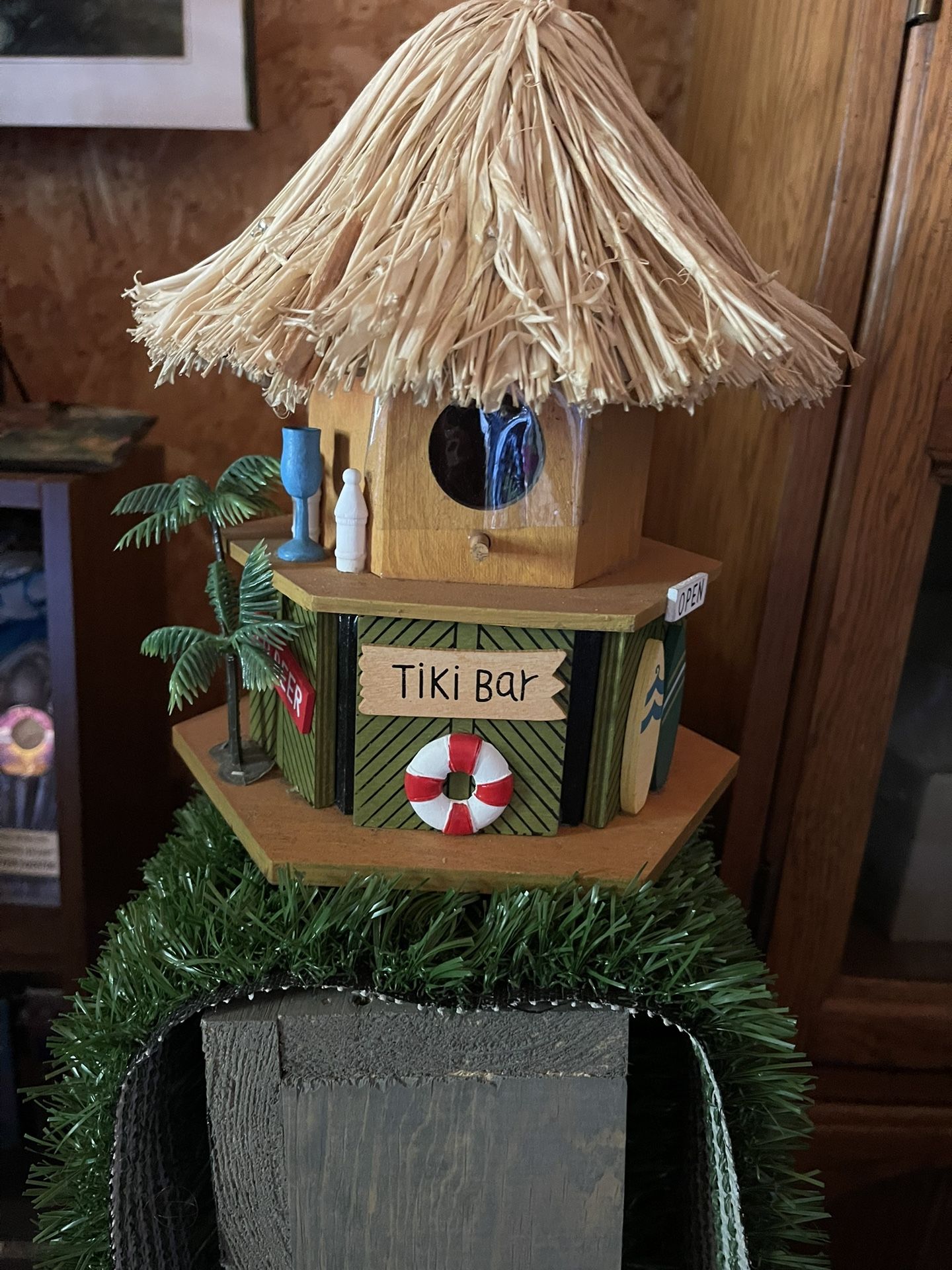 Tiki bar birdhouse