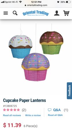 Hanging cupcake lanterns For birthday party