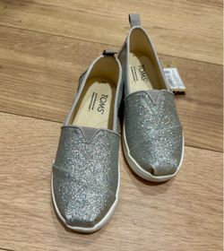 Silver Glitter Alpargata Slip-On Shoes - NWT