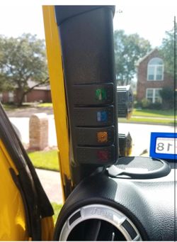 JK Left-Hand-Drive A Pillar Switch Pod with Relay Box 4 Rocker Switches Panel Kit Power up to 4 LED Offroad Lights and Accessories Compatible with JK