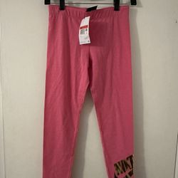 Nike Sportswear Big Kids Girls Cotton Jersey Futura Leggings Pink Dm2339 Large