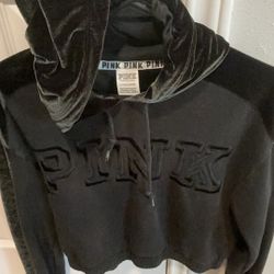 Pink Black Sweatshirt Hoodie good condition Size Small