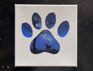 Galaxy Pawprint Painting By Ryanchristyarts ($40)