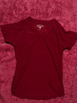 Beverly Hills Polo Club Women's Maroon V-Neck Performance T-Shirt