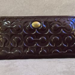 Purple Coach Zip Wallet 
